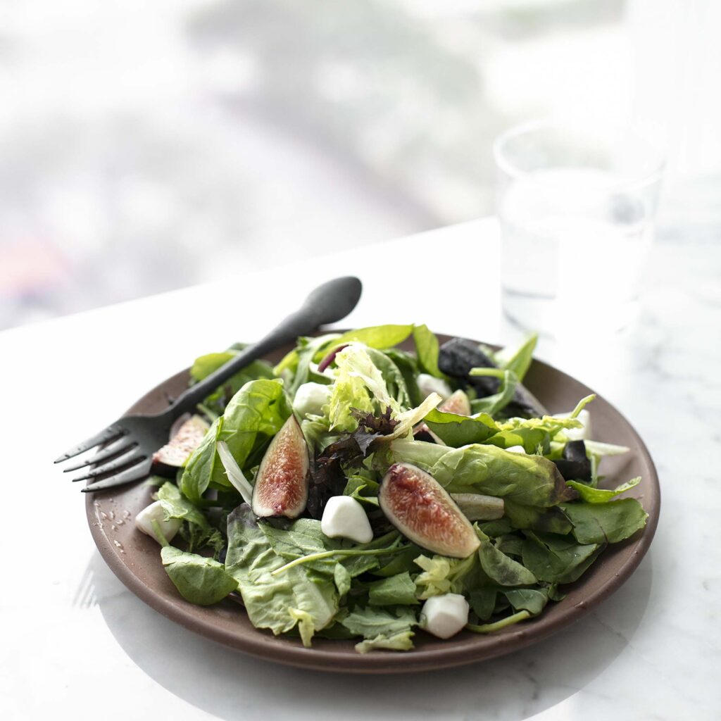 plate with a salad on it