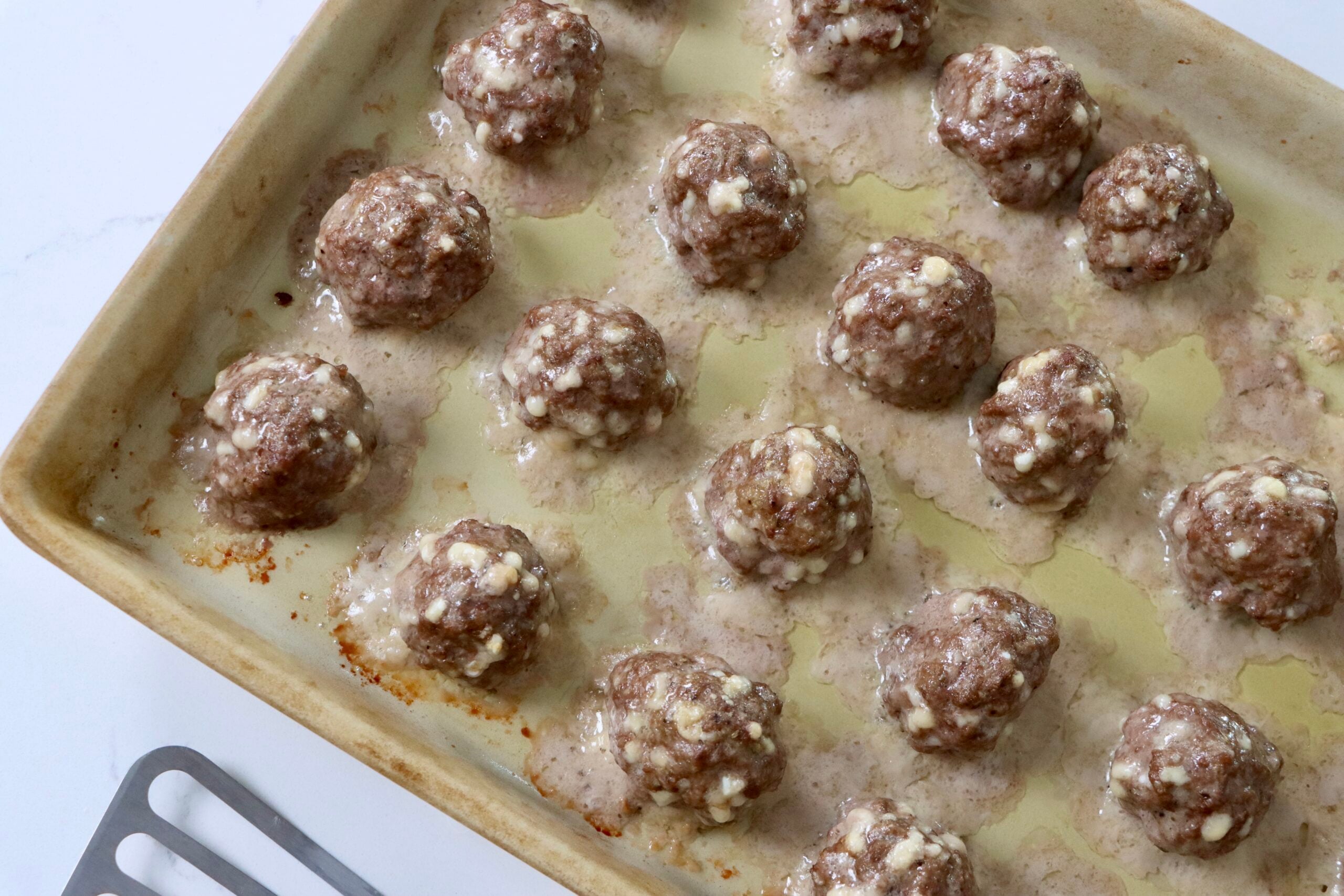 Meatballs on a pan