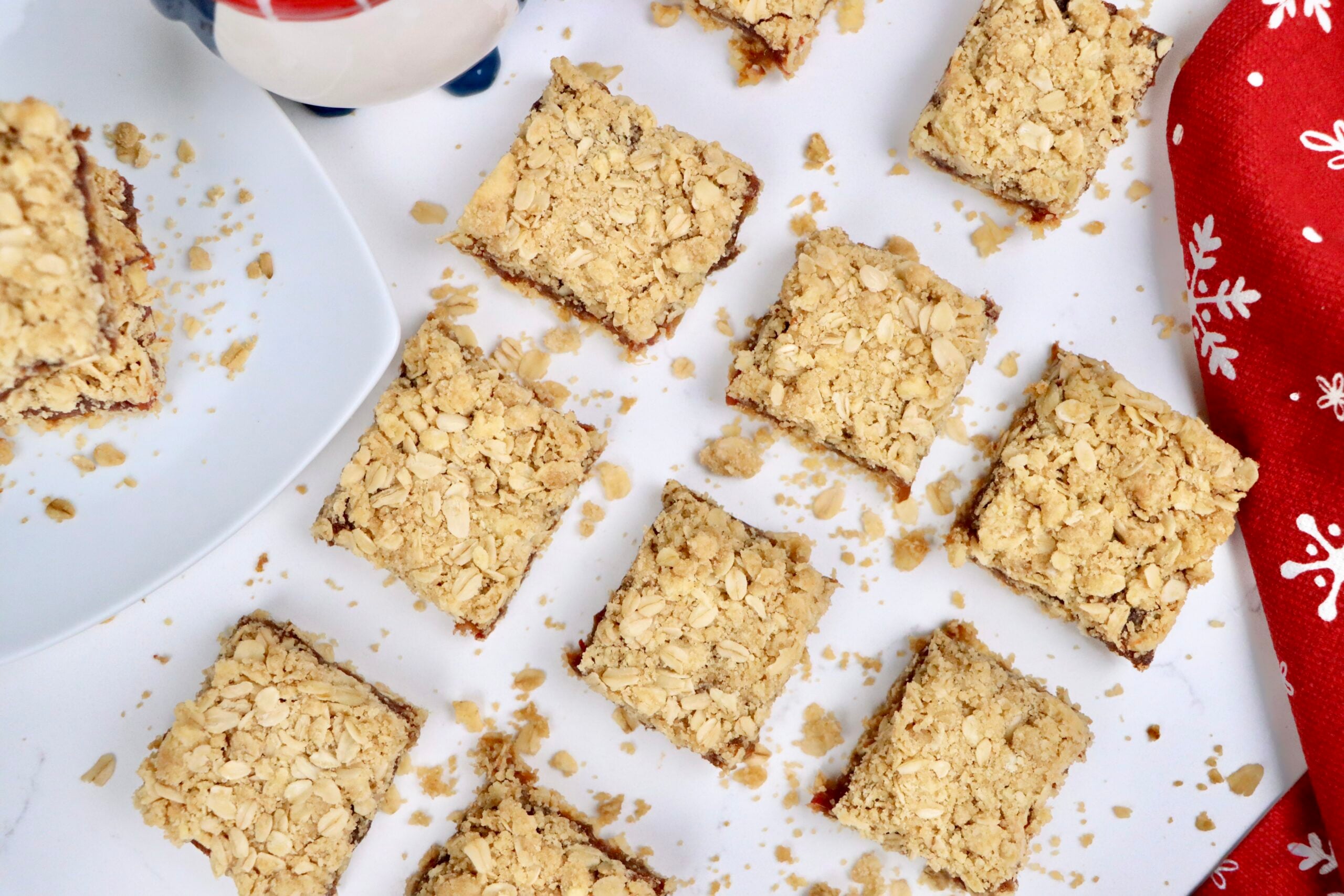 Easy chewy date bars made from scratch with sprouted oats and date filling, perfect for holidays, snacks, or dessert.