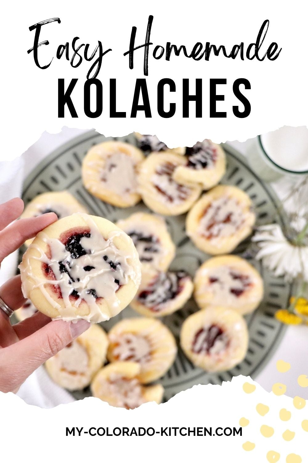 Fluffy homemade kolache pastries fresh from the oven with visible fruit jam centers