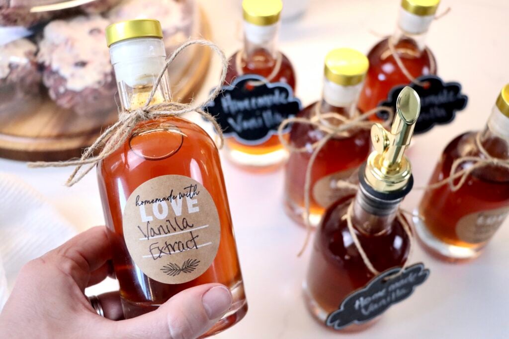How to make homemade vanilla extract with vodka and vanilla beans, budget-friendly pantry staple for baking.