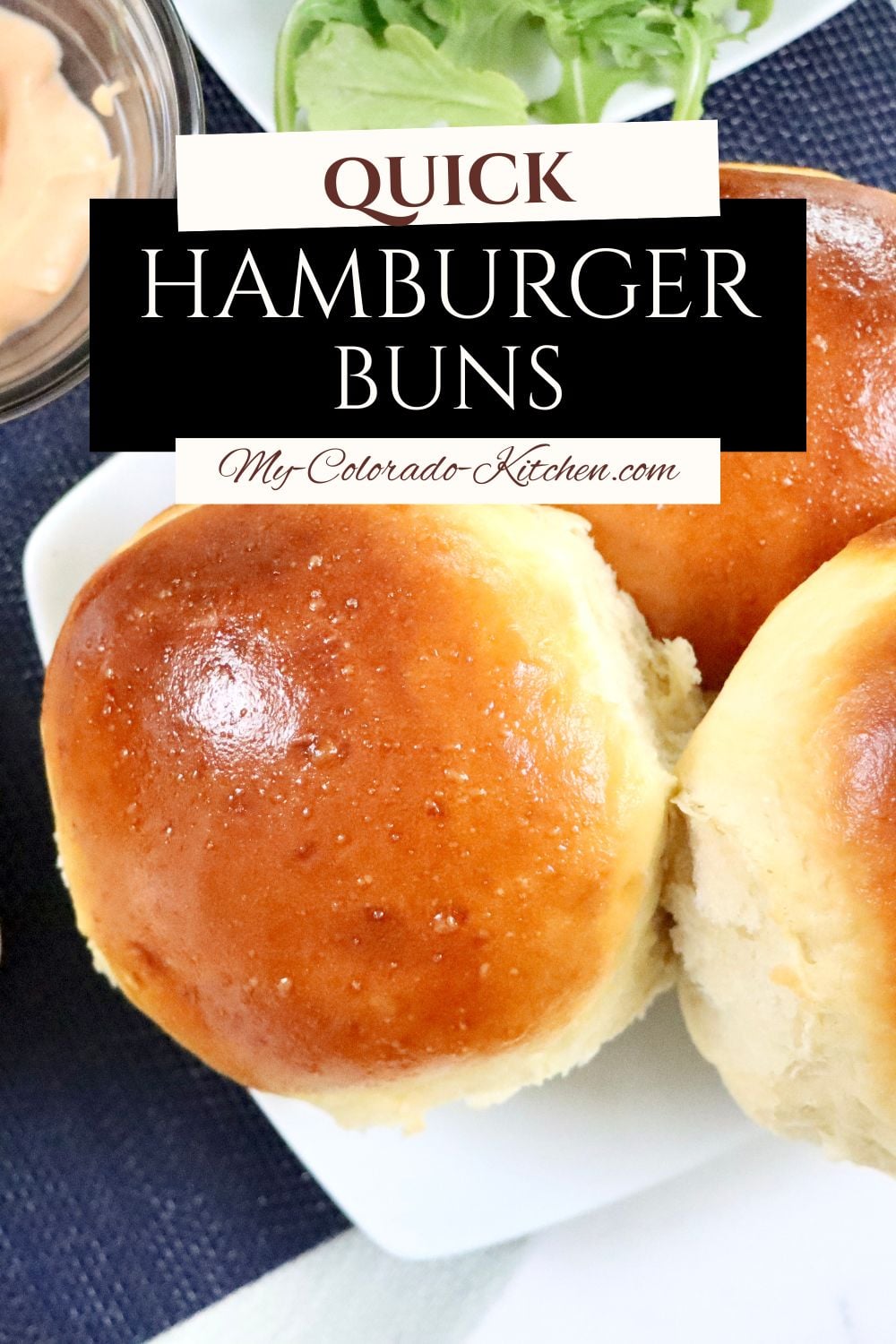 Quick and easy homemade hamburger bun recipe with real ingredients