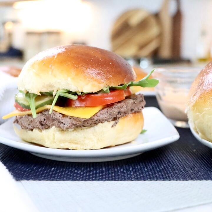Quick and easy homemade hamburger bun recipe with real ingredients