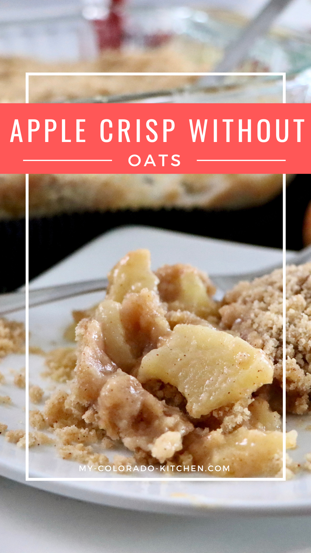 Close-up of old-fashioned apple crisp