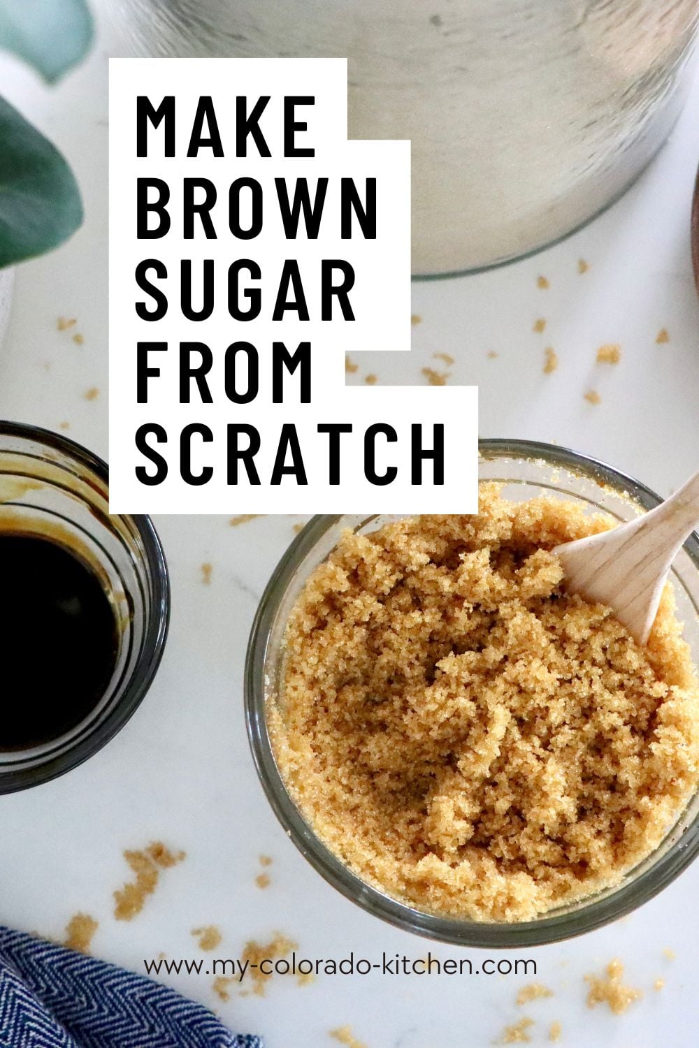 Simple homemade brown sugar ready for baking recipes