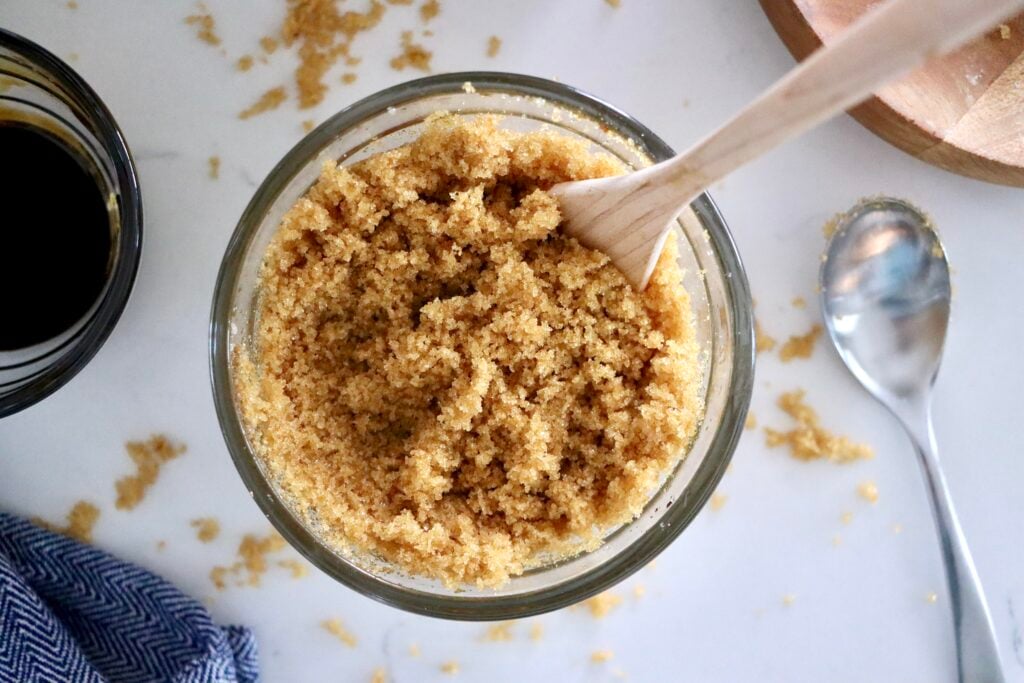 Simple homemade brown sugar ready for baking recipes