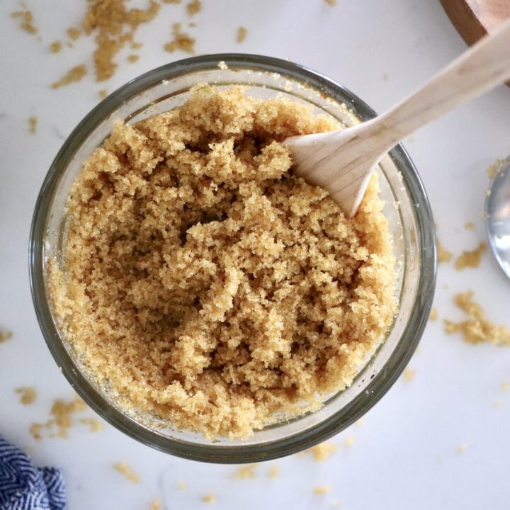 Simple homemade brown sugar ready for baking recipes